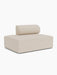 A single Eave Modular Sofa, 96, Open End module in a light neutral fabric, featuring a deep seat and a low, curved backrest.
