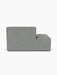 Back view of the Eave Modular Sofa, 96, Open End 144. The module is upholstered in a textured, grey-blue Safire 12 fabric.