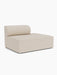 Eave Modular Sofa, 96, Open End 144, an open-ended module upholstered in a light textured fabric with a low backrest.