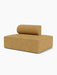 Eave Modular Sofa, 96, Open End 144 module shown from an angle. It features a deep seat and curved back in Moss 22 fabric.