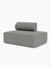 An Eave Modular Sofa, 96, Open End 144 module upholstered in a textured grey Safire 12 fabric, shown at an angle.