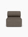 Eave Modular Sofa, 96, Open Section in a dark, textured bouclé fabric, shown from a front-angle view on a white background.