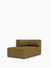 Eave Seamline Modular Sofa Chaise Longue module in a textured brown fabric, shown at an angle against a white background.