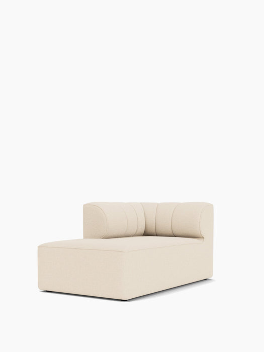 A light cream Eave Seamline Modular Sofa Chaise Longue, angled to show its deep seat and low back with two stitched cushions.