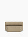 Front view of the Eave Seamline Modular Sofa, 86, Concave, Open Section, in light brown fabric on a white background.