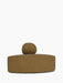 Back view of the Eave Seamline Modular Sofa, 86, Convex, Corner in brown textured fabric, showing its curved back.