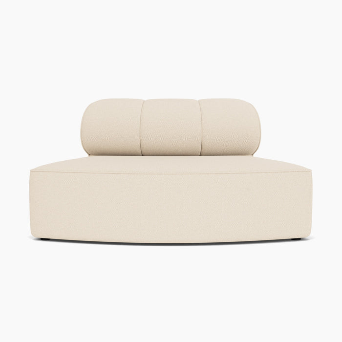 Eave Seamline Modular Sofa, 86, Convex Open Section - Logan Jasmine