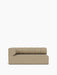 Front view of the Eave Seamline Modular Sofa, 86, Corner 172 in a light brown fabric, with a channelled backrest.