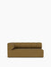 Front view of the Eave Seamline Modular Sofa, Corner 172, in a golden-brown fabric with a segmented back and curved corner.
