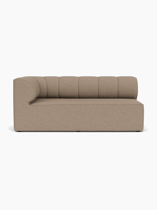 A left-hand corner module of the Eave Seamline Modular Sofa, 86, Corner 172, upholstered in textured Logan Flint fabric.