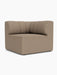 Eave Seamline Modular Sofa 86 Corner module, in textured Logan Flint fabric, with a distinctive rounded backrest.