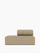 Front view of the Eave Seamline Modular Sofa, 86, Open End, in light brown textured fabric on a white background.