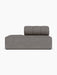 Front view of the Eave Seamline Modular Sofa, 86, Open End in a grey textured bouclé fabric, against a white background.