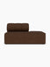 Front view of the Eave Seamline Modular Sofa, 86, Open End module in a dark brown bouclé fabric, shown on a white background.