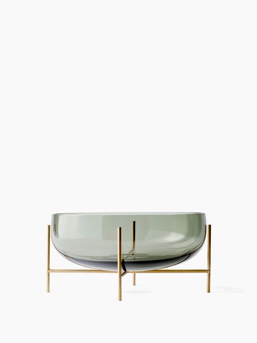Échasse Bowl - Brass | Green Smoked Glass