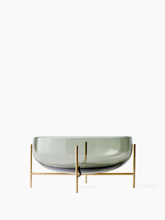 Échasse Bowl - Brass | Green Smoked Glass