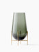 Échasse Vase - Brass | Green Smoked Glass