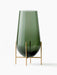 Échasse Vase - Brass | Green Smoked Glass