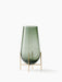 Échasse Vase - Brass | Green Smoked Glass