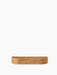 Front view of the Epoch Shelf 50 in natural wood. The minimalist, tray-like shelf has rounded ends, on a white background.