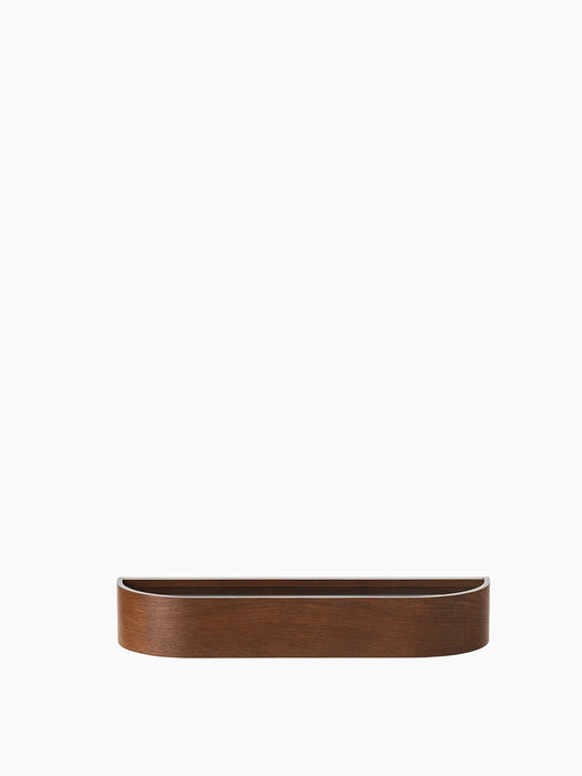 A front-facing view of the Epoch Shelf 50 in a dark stained wood finish, shown against a solid white background.