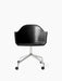 Harbour Dining Chair, Polished Aluminium Star Base w/Casters - Dakar - 0842