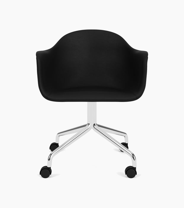 Harbour Dining Chair, Polished Aluminium Star Base w/Casters - Sierra 1001
