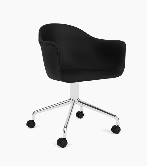 Harbour Dining Chair, Polished Aluminium Star Base w/Casters - Sierra 1001