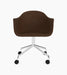 Harbour Dining Chair, Polished Aluminium Star Base w/Casters - Audo Bouclé 07