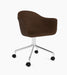 Harbour Dining Chair, Polished Aluminium Star Base w/Casters - Audo Bouclé 07