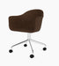 Harbour Dining Chair, Polished Aluminium Star Base w/Casters - Audo Bouclé 07