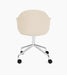 Harbour Dining Chair, Polished Aluminium Star Base w/Casters - Logan Jasmine