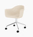 Harbour Dining Chair, Polished Aluminium Star Base w/Casters - Logan Jasmine