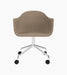 Harbour Dining Chair, Polished Aluminium Star Base w/Casters - Logan Flint