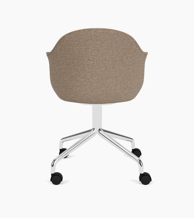 Harbour Dining Chair, Polished Aluminium Star Base w/Casters - Logan Flint