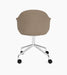 Harbour Dining Chair, Polished Aluminium Star Base w/Casters - Logan Flint