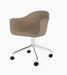 Harbour Dining Chair, Polished Aluminium Star Base w/Casters - Logan Flint