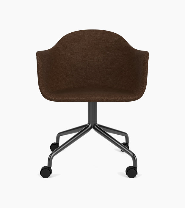 Harbour Dining Chair, Black Star Base w/Casters - Audo Bouclé 07