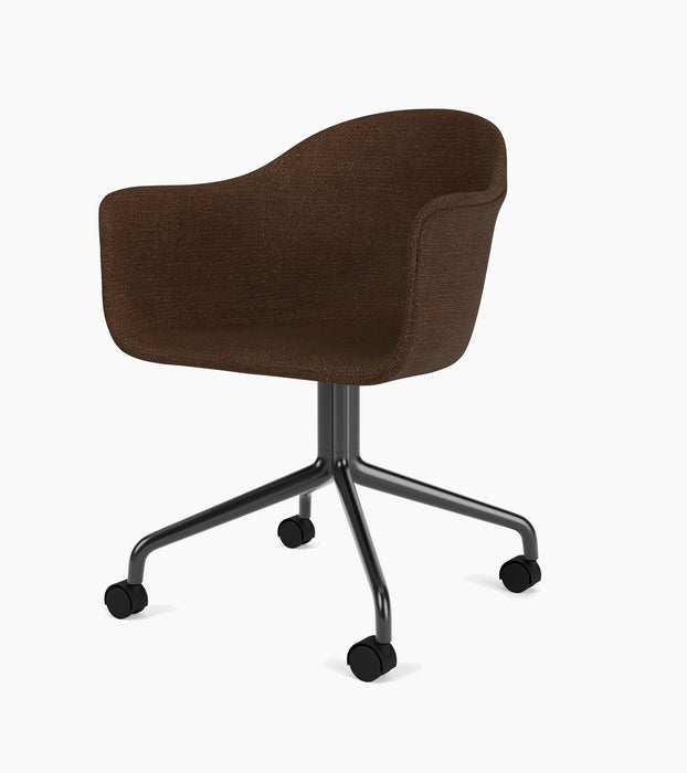 Harbour Dining Chair, Black Star Base w/Casters - Audo Bouclé 07