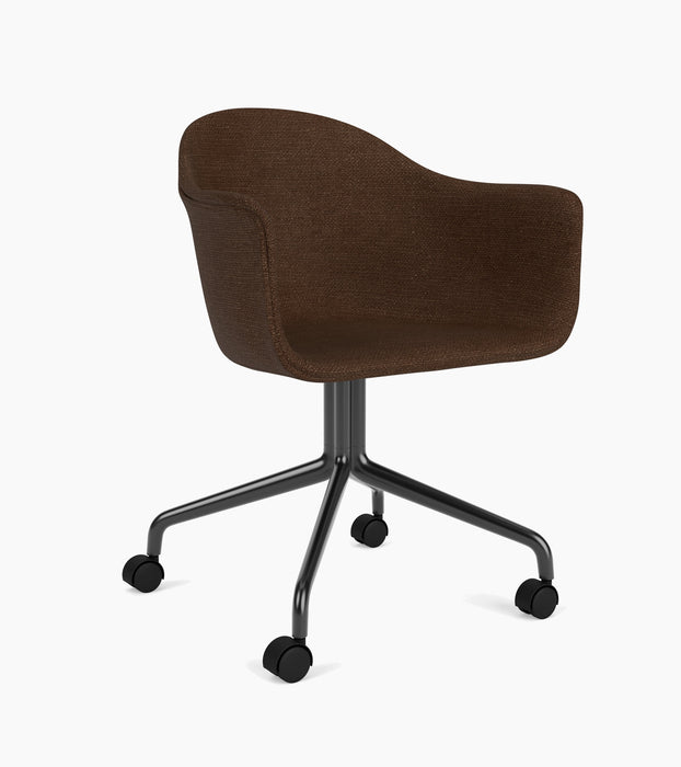 Harbour Dining Chair, Black Star Base w/Casters - Audo Bouclé 07