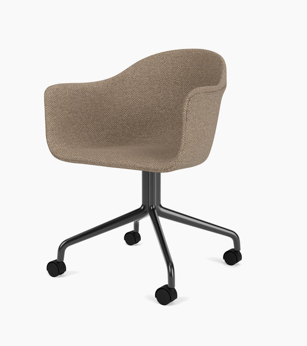 Harbour Dining Chair, Black Star Base w/Casters - Logan Flint