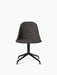 The Harbour Side Dining Chair with a black star base, shown from the front, upholstered in a dark grey textured fabric.