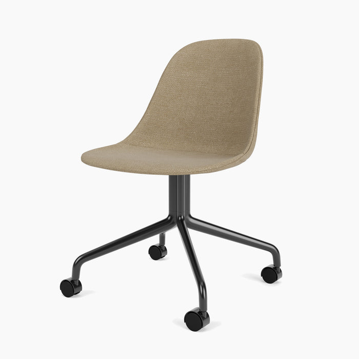 Harbour Side Dining Chair, Black Star Base w/Casters - Audo Bouclé 02