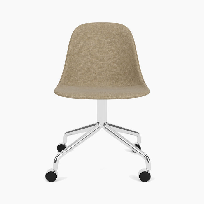 Harbour Side Dining Chair, Polished Aluminium Star Base w/Casters - Audo Bouclé 02
