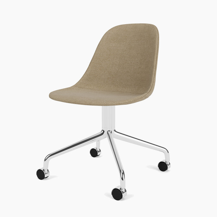 Harbour Side Dining Chair, Polished Aluminium Star Base w/Casters - Audo Bouclé 02