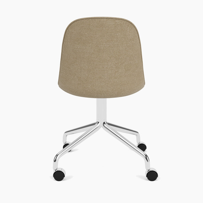 Harbour Side Dining Chair, Polished Aluminium Star Base w/Casters - Audo Bouclé 02
