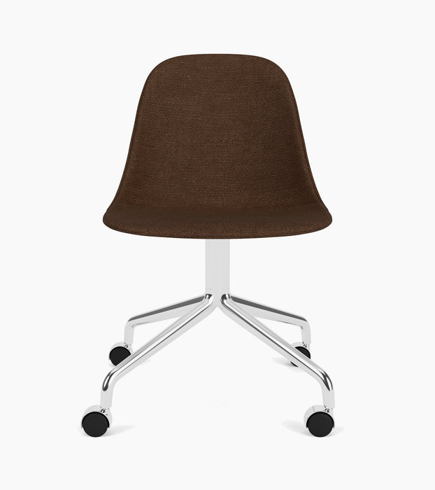 Harbour Side Dining Chair, Polished Aluminium Star Base w/Casters - Audo Bouclé 07