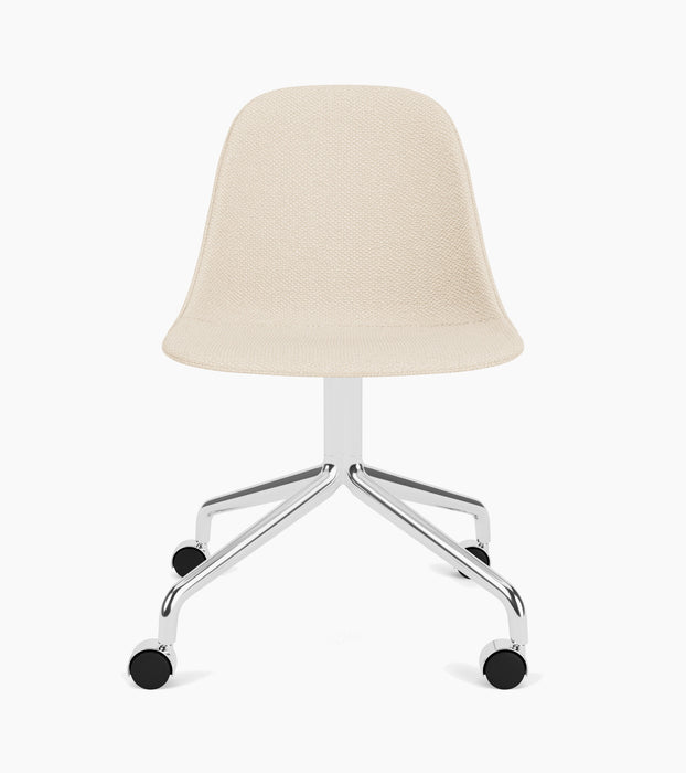 Harbour Side Dining Chair, Polished Aluminium Star Base w/Casters - Logan Jasmine