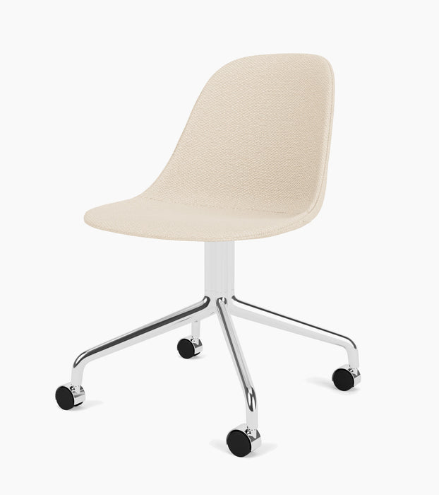 Harbour Side Dining Chair, Polished Aluminium Star Base w/Casters - Logan Jasmine