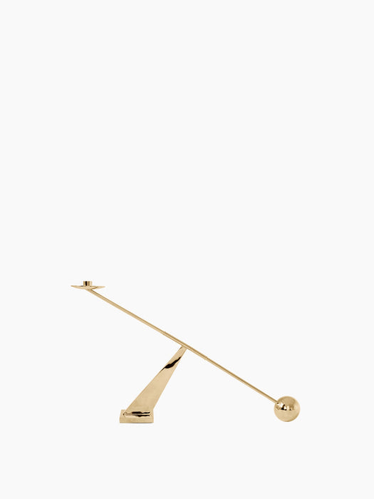 Interconnect Candle Holder - Polished Brass